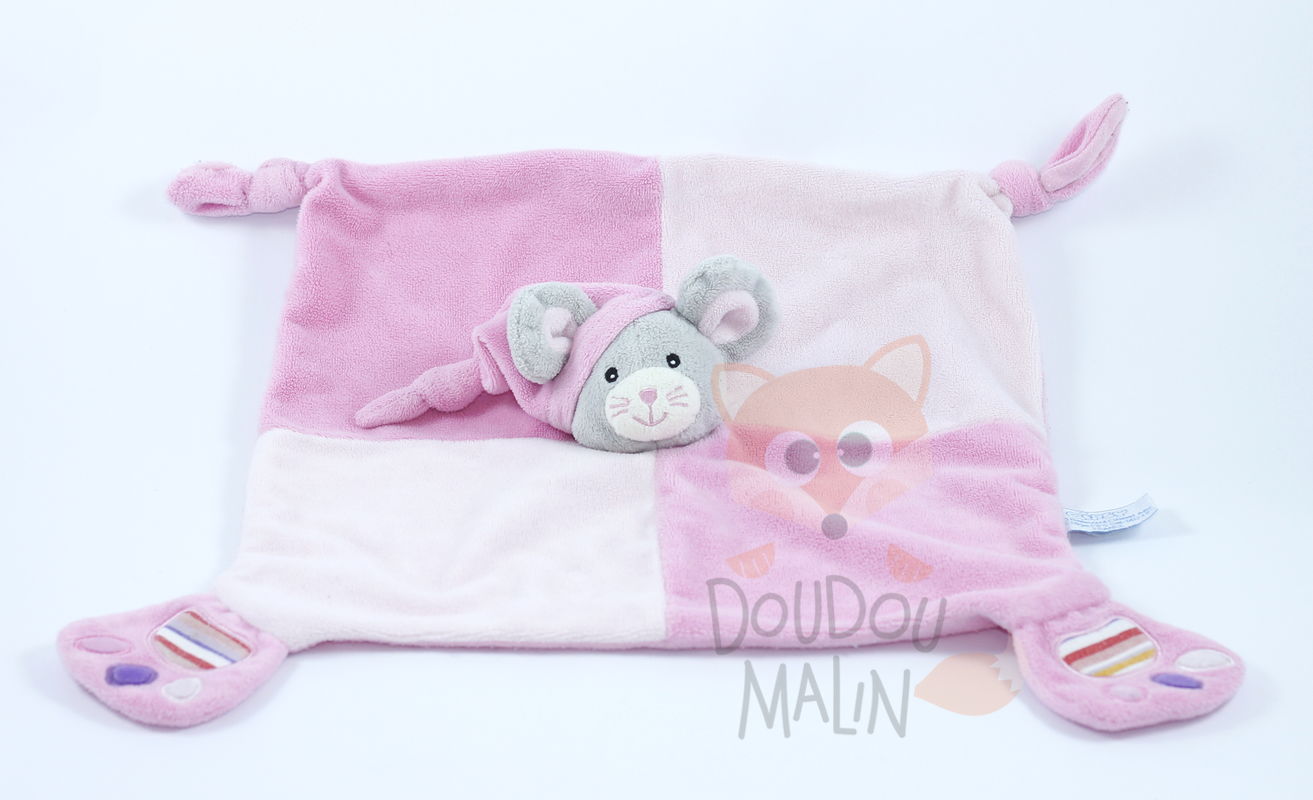  emprunte baby comforter pink mouse 